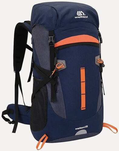 Изображение товара Рюкзак WEIKANI 50л, легкий, водонепроницаемый, для спорта, путешествий, кемпинга - синий