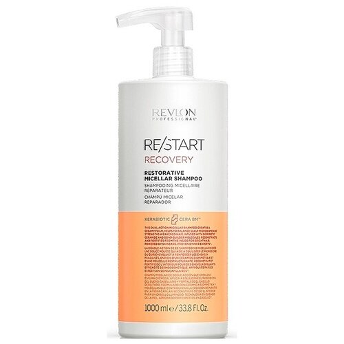 Мицеллярный шампунь для поврежденных волос, 1000 мл revlon professional шампунь restart hydration moisture micellar shampoo мицеллярный 250 мл