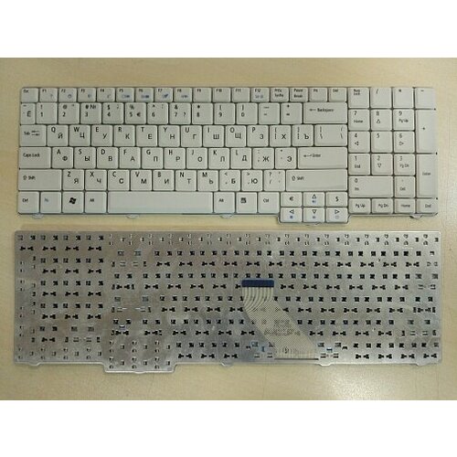Клавиатура для ноутбука Acer Aspire 7000, 9400, белая разъем питания pj047y 55 для ноутбука acer aspire 5735 5235 5335 с кабелем