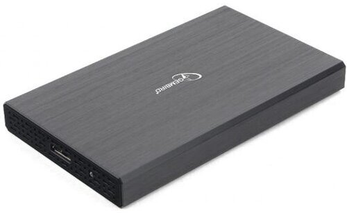 Корпус для SSD 2.5 SATA USB-A 3.0 Gembird EE2-U3S-55 до 2 Тб, алюминиевый, чёрный, чехол — фото 1