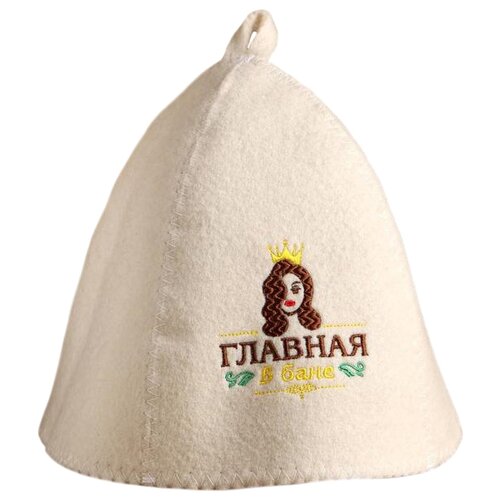фото Банная забава банная шапка главная в бане белая