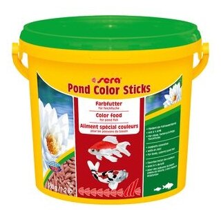 Корм SERA Pond Color Sticks для прудовых рыб, усиливающий окраску, палочки, 3,8л (550г)