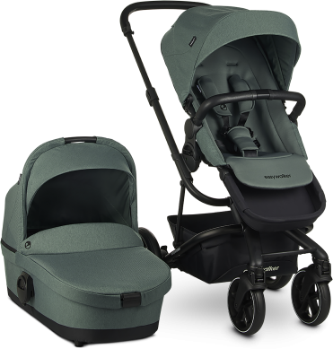 Универсальная коляска Easywalker Harvey3 (2 в 1), forest green, цвет шасси: Black-Matt