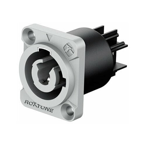 ROXTONE RAC3MPO Grey Разъем панельный типа powercon(Out), контакт: посеребренная бронза, 3-х контактный, Цвет: Серый.