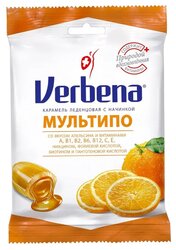 Карамель Verbena Мультипо с апельсиновой начинкой, 60 г