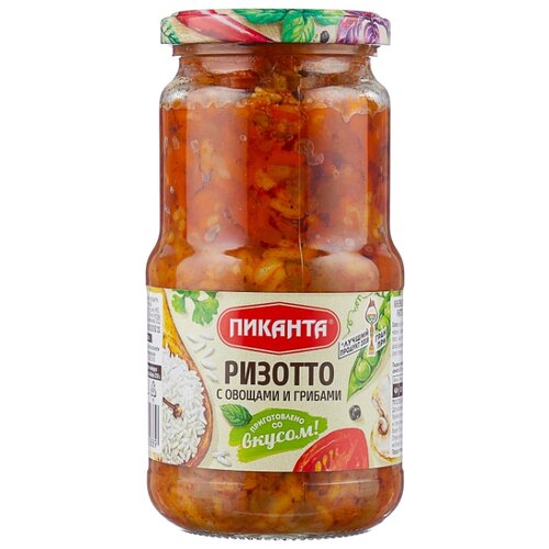 фото Ризотто с овощами и грибами Пиканта стеклянная банка 550 г