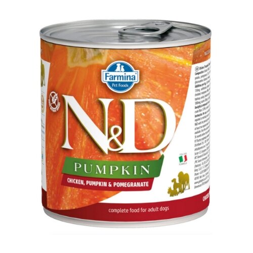 Корм консервированный Farmina N&D Pumpkin для собак, с курицей, тыквой и гранатом, 285 г, 1 шт.