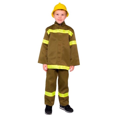 фото Карнавальный костюм пожарный, на рост 122-134 см, 5-7 лет, бока 2343-бока
