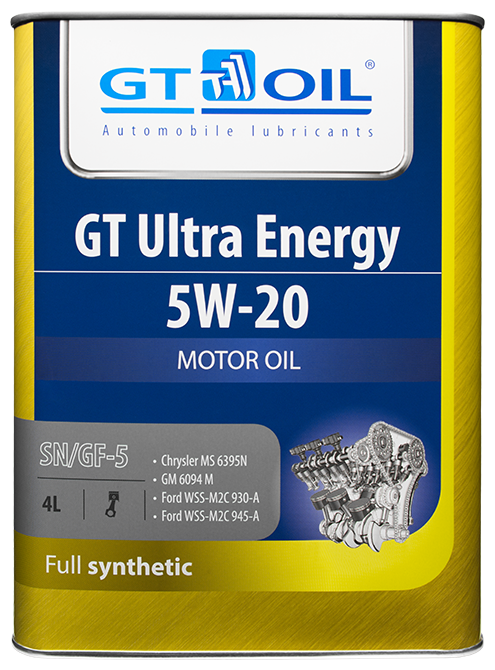 Синтетическое моторное масло GT OIL GT Ultra Energy 5W-20