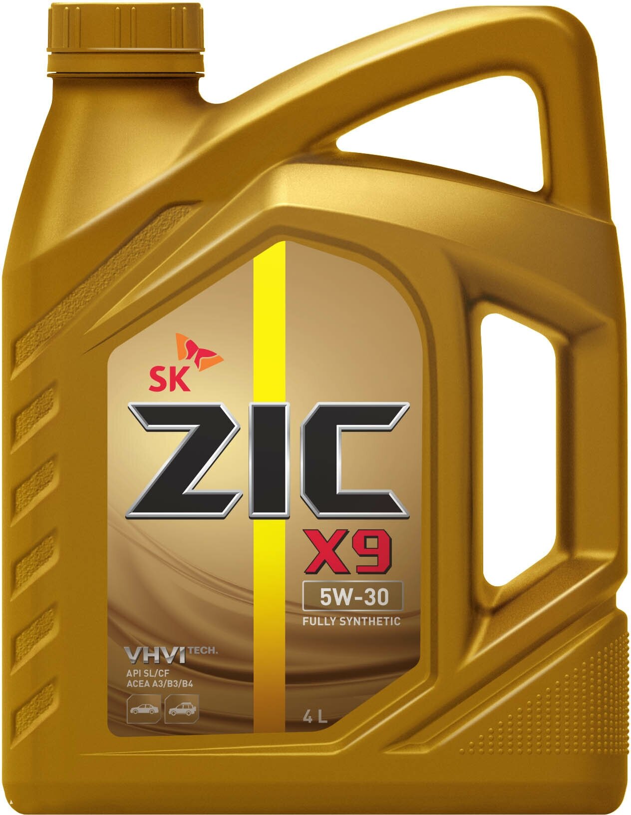 Полусинтетическое моторное масло ZIC X9 5W-30, 4 л, 1 шт.