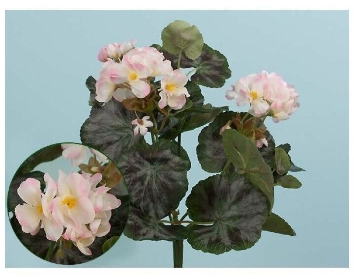 Искусственные цветы куст герани 30 см для декора