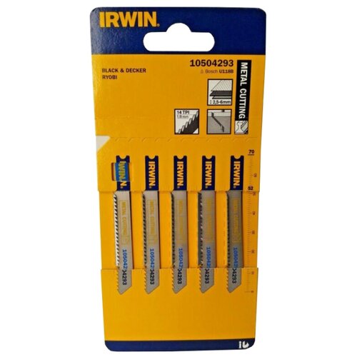 фото Набор пилок для лобзика irwin 10504293 5 шт.