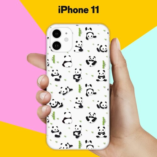 Силиконовый чехол Панды на Apple iPhone 11