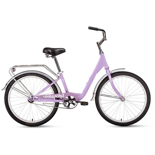 Городской велосипед FORWARD Grace 24 (2022) сиреневый/белый 13 (требует финальной сборки) forward подростковый велосипед twister 1 0 24 7 ск рост 12 2023 зеленый фиолетовый rb3f47151xgnxvt