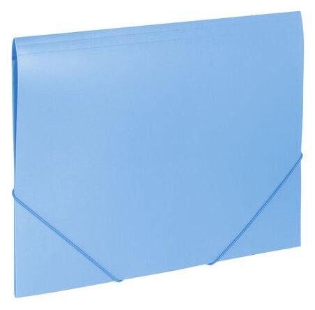 BRAUBERG Папка на резинках Office А4, голубой
