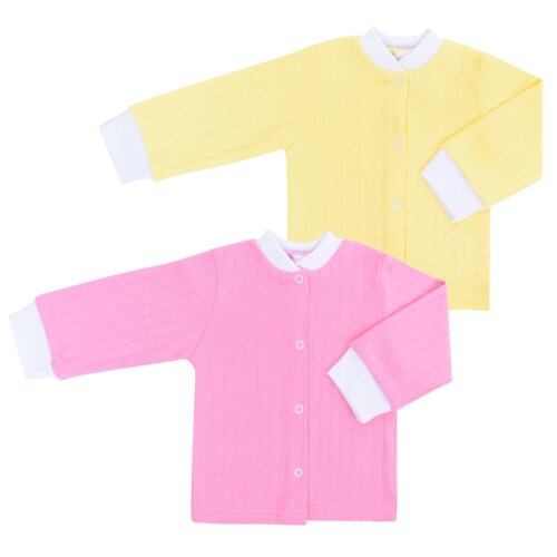 фото Распашонка ДО (Детская одежда) размер 68, розовый/желтый