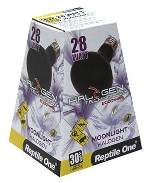 [282.R1-46684] Reptile One Halogen Heat Lamp Moonlight 28W - Галогенная лампа лунного света для терр. Е27 28 Вт (1 шт)