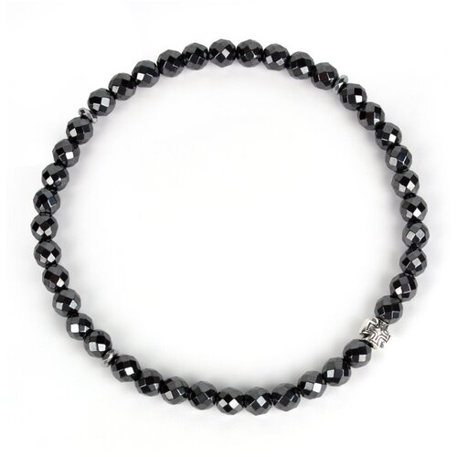 фото Четки браслет из камня гематит граненый. 10 мм, 40 псалом