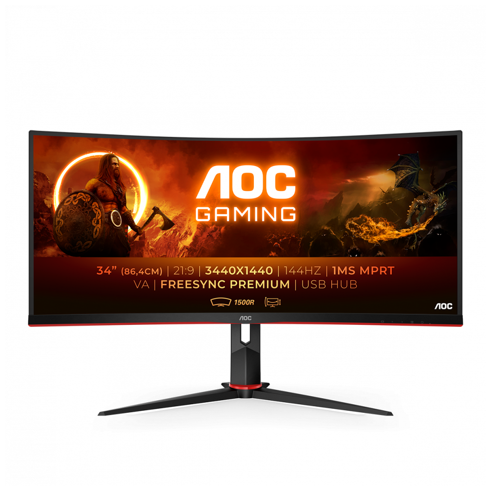 Игровой монитор AOC GAMING CU34G2X/BK