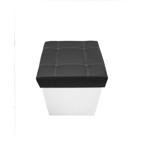 Пуф Куб Белый и Коричневый