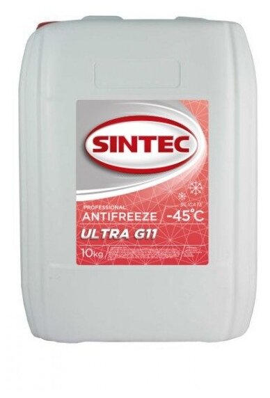 Антифриз Sintec Ultra G11 Красный 10Кг SINTEC арт. 800517