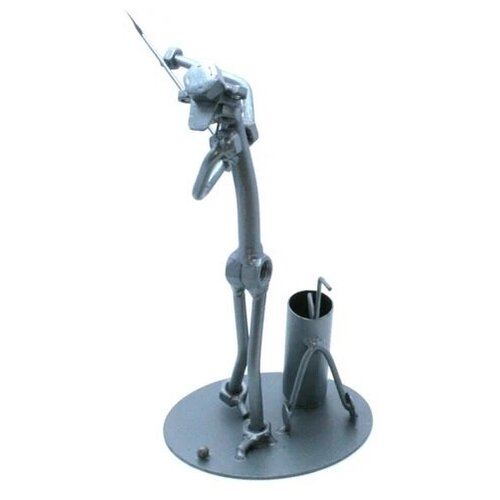 Оригинальная металлическая фигурка/статуэтка ручной работы Яркий гольфист