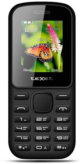 Сотовый телефон teXet TM-130 Black-Red