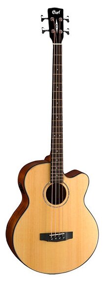 Электроакустическая бас-гитара Cort AB850F-NAT-BAG Acoustic Bass Series