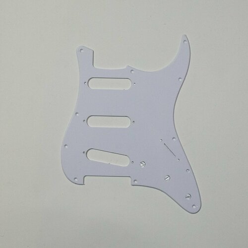 Панель/пикгард для электрогитары. Pickguard Stratocaster SSS белая. transparent red pvc 11 holes sss prewired pickguard set pickup knobs