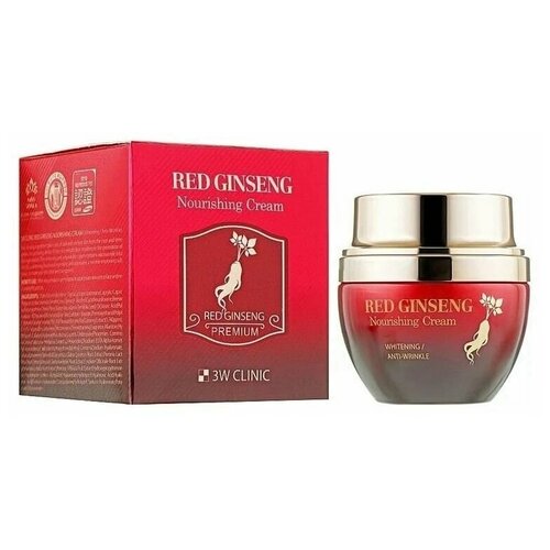 Питательный крем для лица с красным женьшенем 3W Clinic Red Ginseng Nourishing Cream 55g