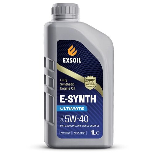 Синтетическое моторное масло 5w 40, всесезонное, EXSOIL E-SYNTH Ultimate, 4L