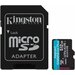 Карта памяти Kingston microSDXC 512GB Canvas Go Plus Class 10 UHS-I U3 V30 A2 + SD адаптер (SDCG3/512GB)