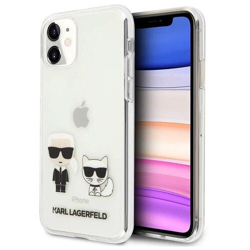  Karl Lagerfeld PC/TPU collection Karl Iconik & Choupette Hard  iPhone 11,   (KLHCN61CKTR)