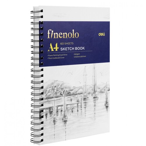 Finenolo Альбом для графики Finenolo 160г/м2 A4 60л спираль по длинной стороне твердая обложка