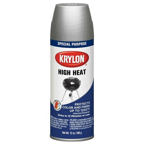 Аэрозольная термостойкая краска Krylon High Heat, aluminum, 340гр