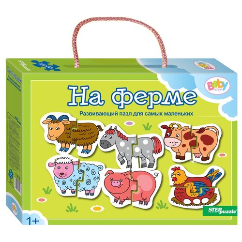 фото Напольный пазл-мозаика "на ферме" (baby step) (малые) step puzzle