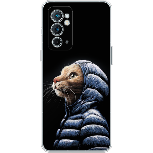 Силиконовый чехол на OnePlus 9RT / ВанПлас 9RT Кот в капюшоне силиконовый чехол на oneplus 9rt ванплас 9rt кот на хэллоуин