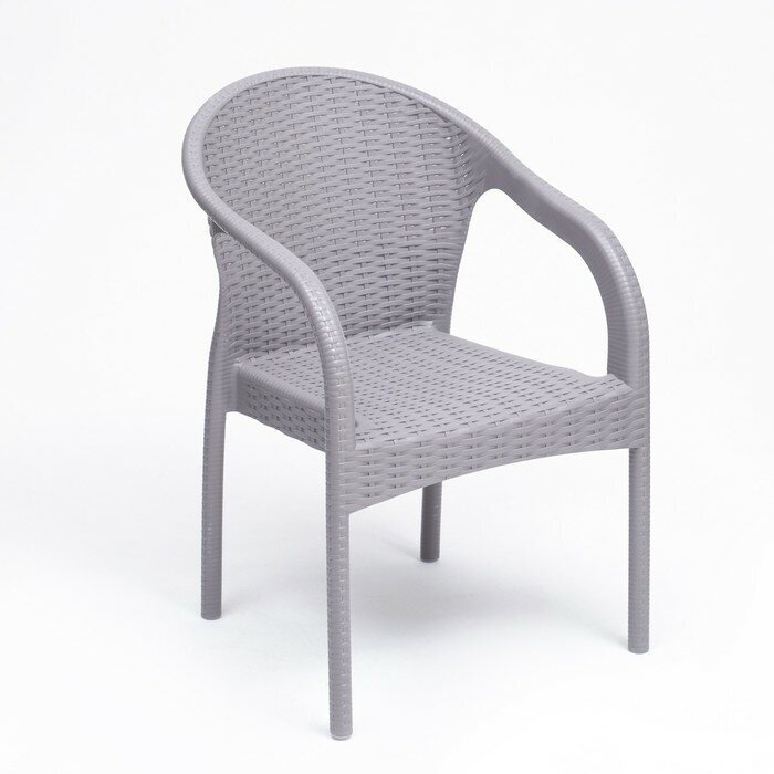 Кресло садовое Шафран "Ротанг" 64х58,5х84 см, серый