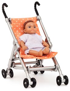 Фото Кукла для домика Lundby Малыш в коляске, 60500100