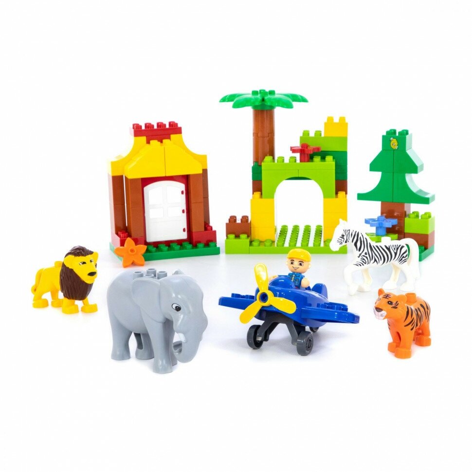 Конструктор "Макси" - "Зоопарк" (138 элементов), 77721-PL — фото 1