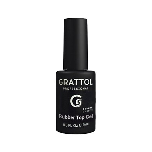 Grattol Верхнее покрытие Rubber Top Gel, прозрачный, 9 мл kodi верхнее покрытие miracle rubber top gel прозрачный 7 мл