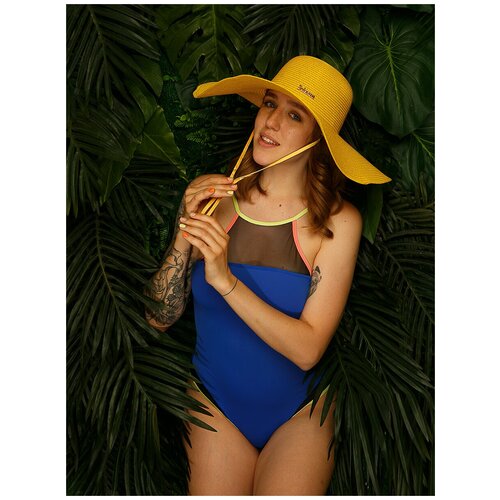 фото Шляпа solorana летняя, подкладка, размер 54-56, желтый