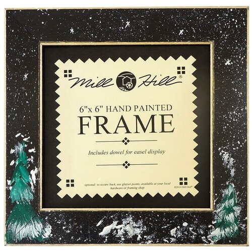 Рамка деревянная цвет черный матовый с ручной росписью