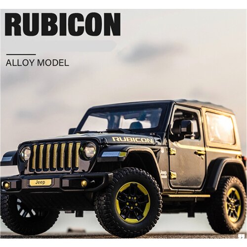 Коллекционная масштабная модель Wrangler Rubicon 1:24 (металл, свет, звук)