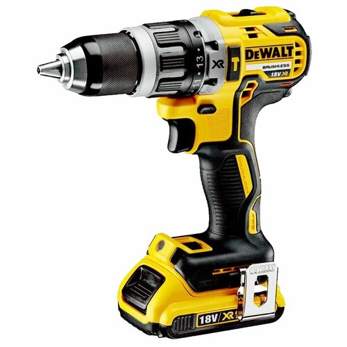 фото Ударная аккумуляторная дрель-шуруповерт DeWALT DCD796D2 70 Н·м желтый/черный