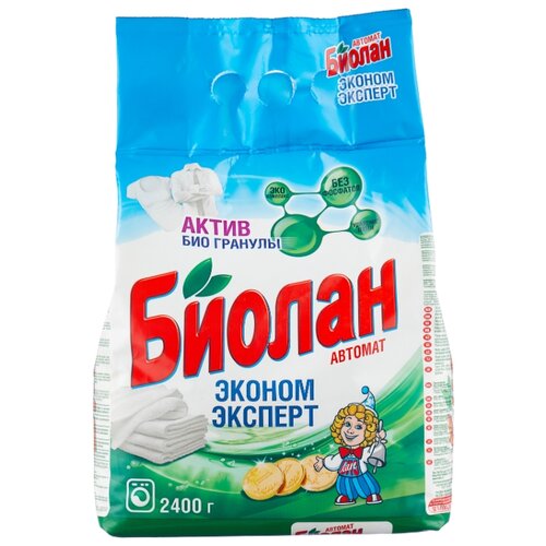 фото Стиральный порошок Биолан Эконом эксперт (автомат) 2.4 кг пластиковый пакет