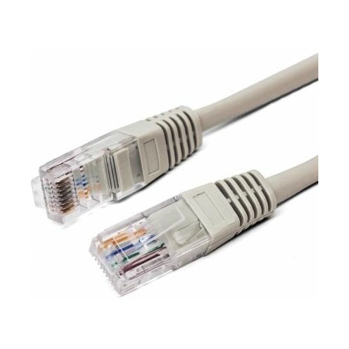 кабель патч корд u utp 6 кат 1м filum fl u6 1m bl 26awg 7x0 16 мм омедненный алюминий cca pvc синий Патч-корд U/UTP 6 кат. 0.5м Filum FL-U6-0.5M, кабель для интернета, 26AWG(7x0.16 мм), омедненный алюминий (CCA), PVC, серый