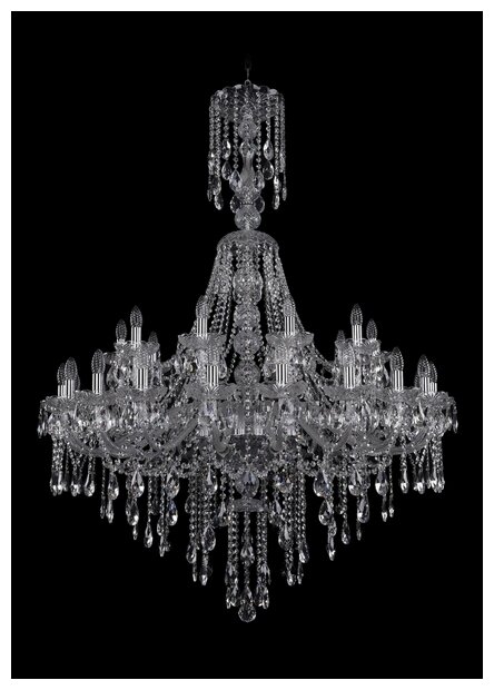 Люстра Bohemia Ivele Crystal 1415 1415/20+10/400/XL-154/Ni, E14, 1200 Вт, кол-во ламп: 30 шт., цвет: бесцветный