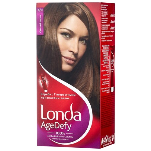 фото Londa Age Defy стойкая крем-краска для волос, 6/0 светлый шатен