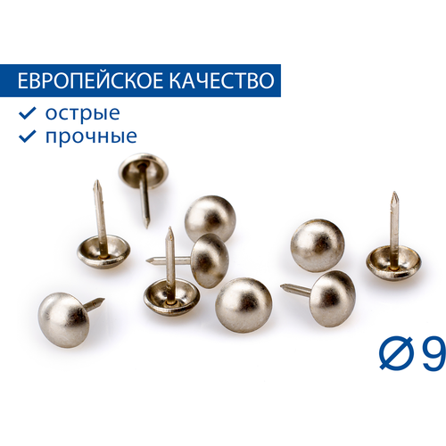 Гвозди мебельные декоративные, 9х13 мм, 50шт., 630, олово, HEICO